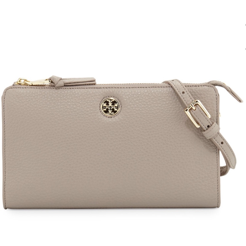 Authentic Tory Burch pebble gray wallet/clutch